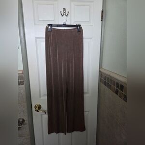 Coldwater Creek Taupe Slinky Pants Travel Stretchy Comfort Work Size Small